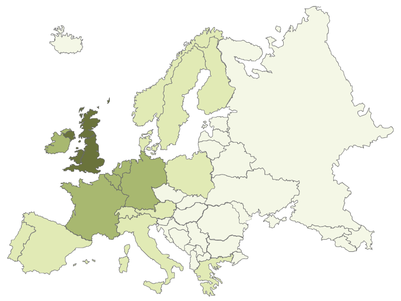 shipping map europe